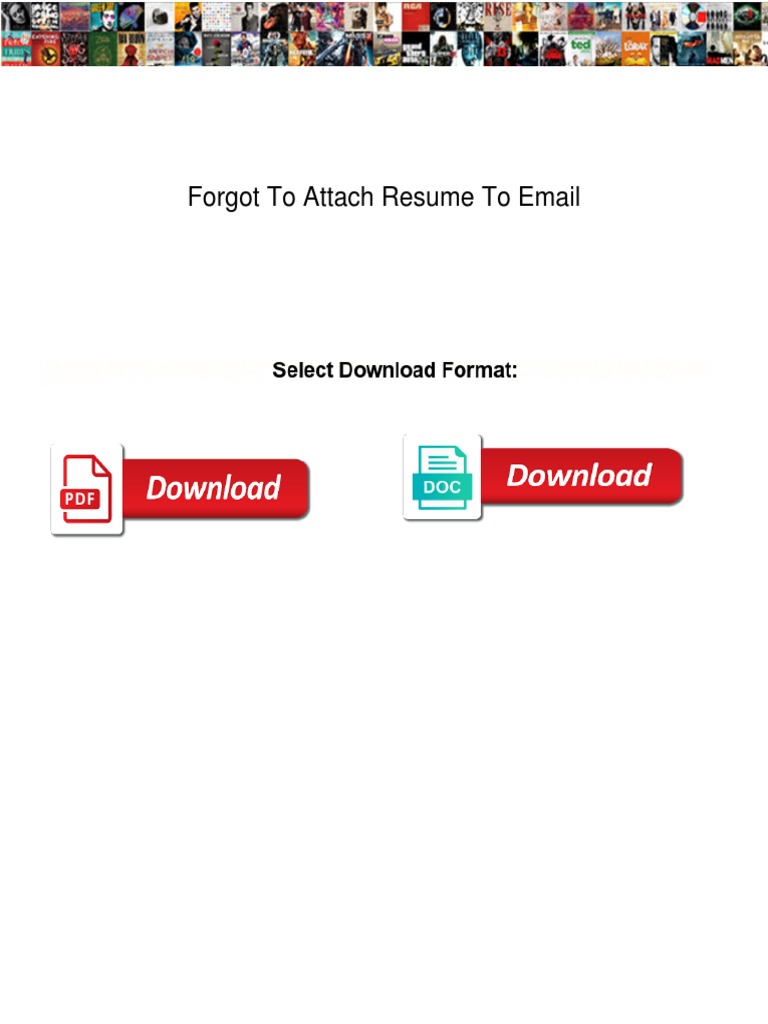 Forgot To Attach Resume To Email | PDF | Résumé | Computing