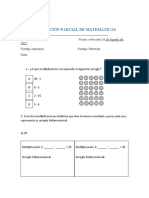 EVALUACIÓN PARCIAL DE MATEMÁTICAS 2 Refuerzo