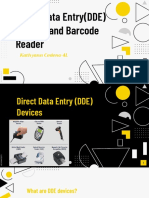 Direct Data Entry (DDE) Devices and Barcode Reader: Kathyann Cedeno 4L