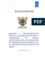 Directiva Liquidacion Administracion Directa