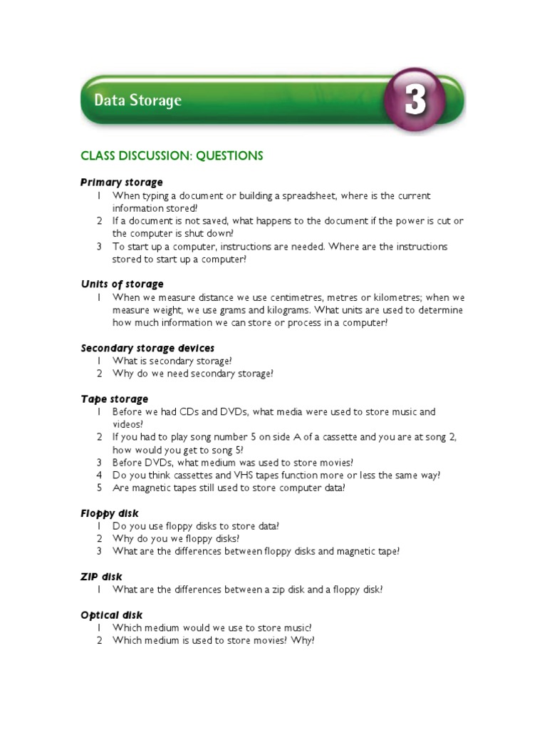 Understanding Computer Storage Types | PDF | Games & Activities ...