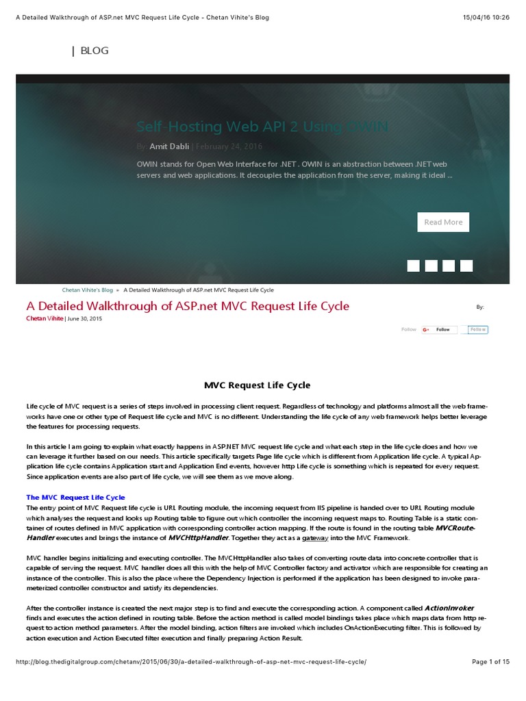 Self-Hosting Web API 2 Using OWIN: - Blog | PDF | Method (Computer  Programming) | World Wide Web