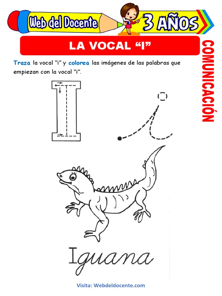 Actividades para aprender la vocal I | PDF | Artes del Lenguaje y ...
