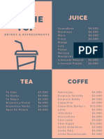 Bebidas y cocteles con precios