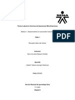 Recopilando Informacion Del Cliente Taller 1 Caso Escrito