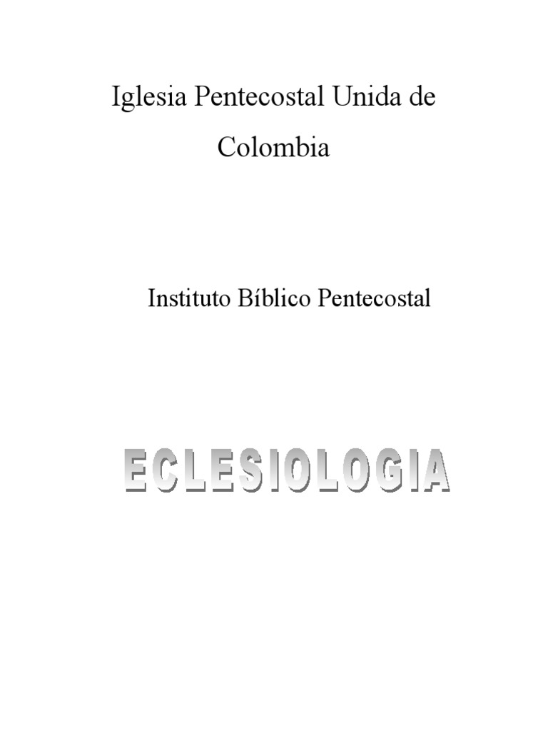ECLESIOLOGIA | PDF | eucaristía | Iglesia cristiana