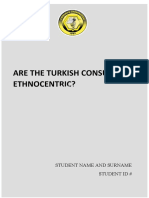 Are The Turkish Consumers Ethnocentric?: Portrait of The Relations: Turkey'S Declining Imports From The U.S