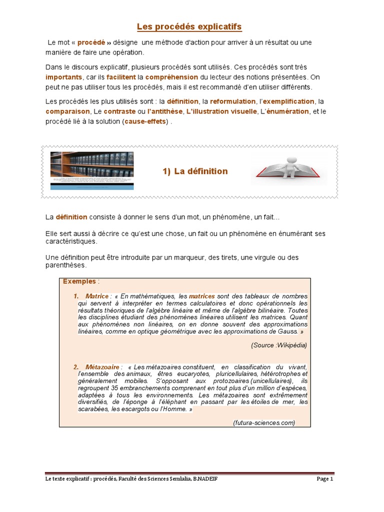 Les procédés explicatifs en écriture | PDF | Gaz à effet de serre ...