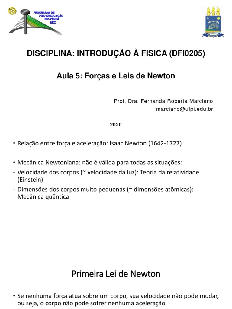 Forças e Leis de Newton na Física | PDF | Força | Leis do Movimento de ...