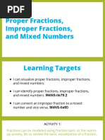 Proper Fractions, Improper Fractions, and Mixed Numbers