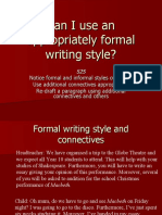 Caniusean Appropriately Formal Writing Style?