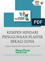 Kempen Hindari Penggunaan Plastik Sekali Guna