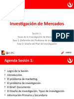Sesion 1 - Investigación de Mercados-Fases de la Investigacion - Problemas de Marketing