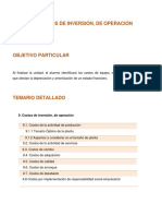 Unidad 9. Costos de Inversion, de Operaciones