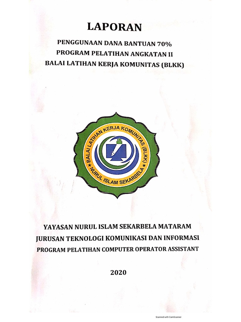 Laporan BLKK Nurul Islam Sekarbela2020 Tahap - 1 | PDF