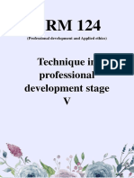 Technique in Professional Development Stage V