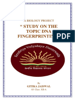 " Study On The Topic Dna Fingerprinting": A Biology Project