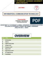 Information & Communication Technology: DR - Rashmi Vishwakarma Teaching Associate