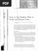 How To Study and Discuss Cases