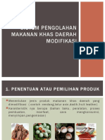 Sistem Pengolahan Makanan Khas Daerah Modifikasi