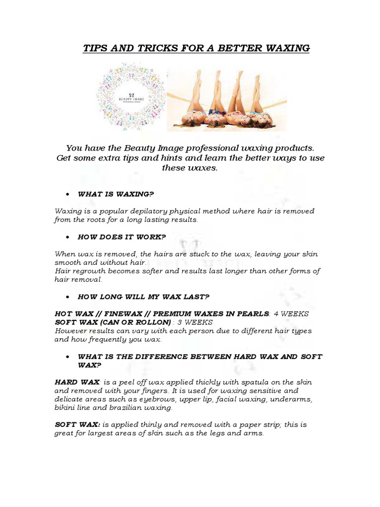 Waxing Questions and Answers PDF Hair Human Head And Neck
