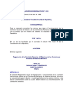 Reglamento Comisión Nacional Del Salario ACUERDO GUBERNATIVO 1319