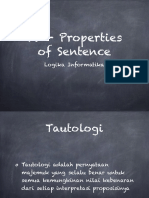 P5 - Properties of Sentence: Logika Informatika