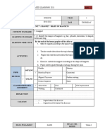 Subject Year Date DAY Topic / Unit Unit 7: Magnet Shape of Magnets Content Standard Learning Standard Learning Objective