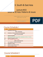 Lecture #10 - PT 3. South & SE Asia - Patterns & Issues