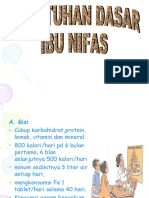 Kebutuhan Dasar Ibu Nifas