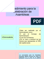 Procedimiento para La Celebración de Asambleas