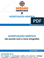 Língua Portuguesa Para Prefeituras - Acentuação Gráfica - Slide Em PDF