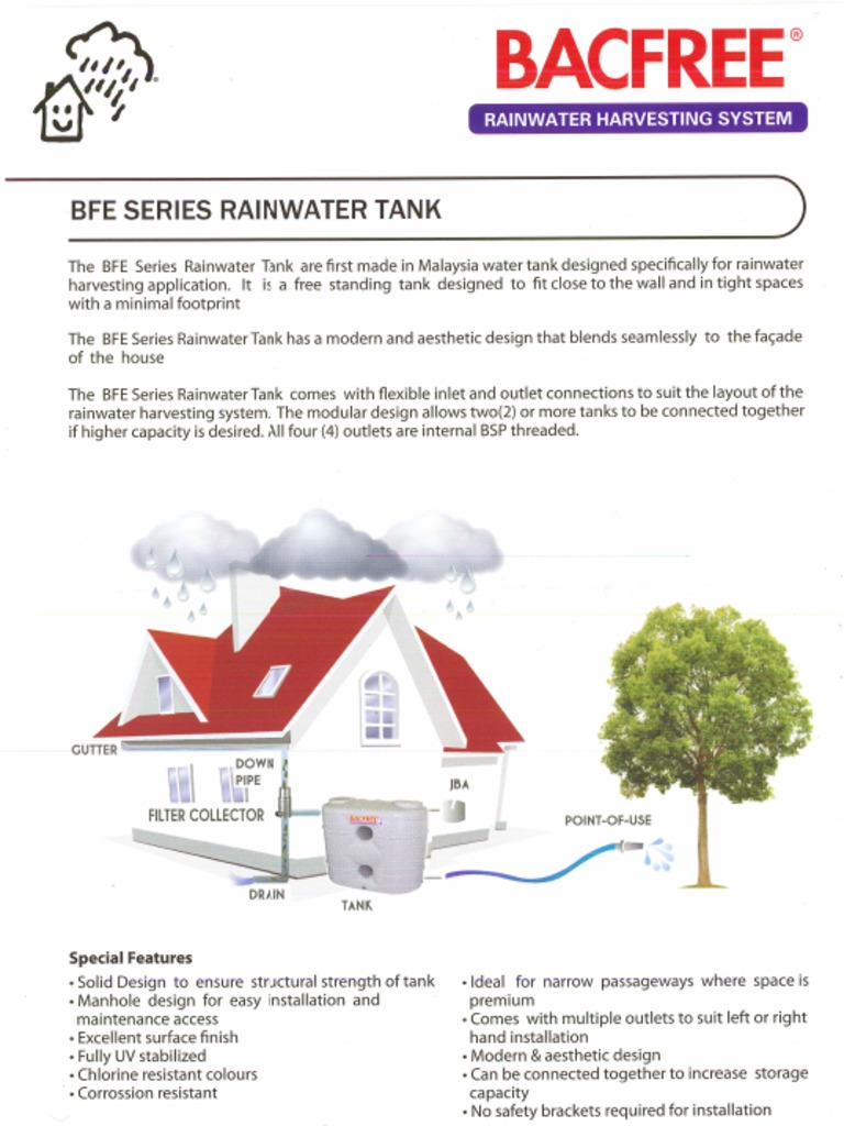 BACFREE Rainwater Harvesting System | PDF
