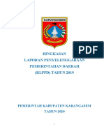Ringkasan Laporan Penyelenggaraan Pemerintahan Daerah (RLPPD) Tahun 2019 - 107486