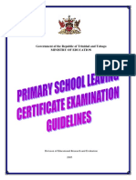 PSLCE Guidelines