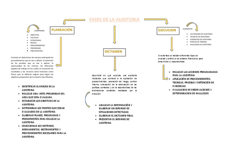 Fases de La Auditoria-Mapa | PDF | Auditoría | Cognición