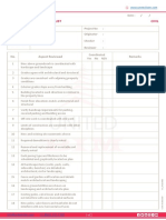 Design Coordination Checklist Civil: No. Aspect Reviewed Remarks