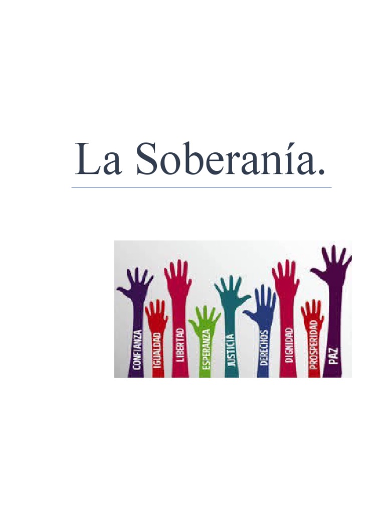 La Soberanía | PDF | Soberanía | Estado (política)