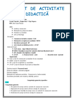 Proiect de Activitate Didactică