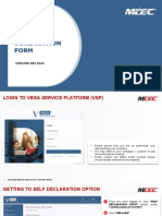User Manual - Self Declaration Form (SDF) v1 - 2021