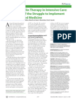 Intensive Insulin Therapy in Intensive Care: An Example of The Struggle To Implement Evidence-Based Medicine