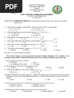 Grade 10 Summative Test Q1