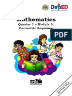 Mathematics: Quarter 1 - Module 3: Geometric Sequence