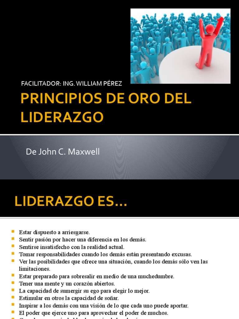 Principios de Oro en el Liderazgo | PDF | Liderazgo | Sicología