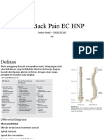 Low Back Pain EC HNP