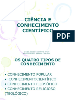 Os Quatro Tipos de Conhecimento em Power Point