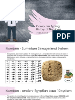 Computer Typing History of Numbers