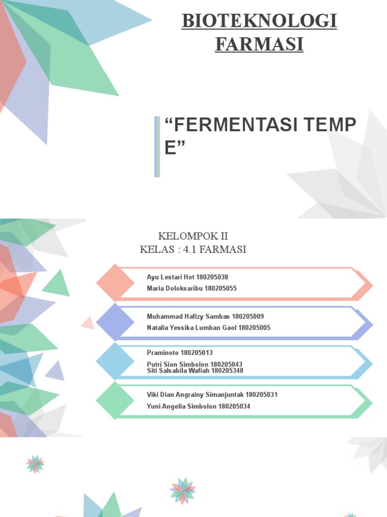 Proses Fermentasi Tempe: Tahapan dan Manfaat | PDF