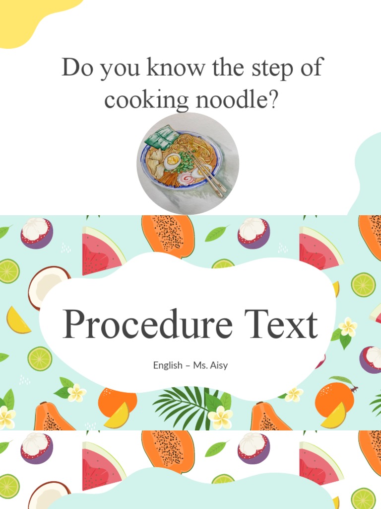 PROCEDURE TEXT Language | PDF | Grammar | Linguistics