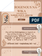 Heterogenous Na Wika (Report in Fil 106) - Manuyag, Eldrian Louie B.